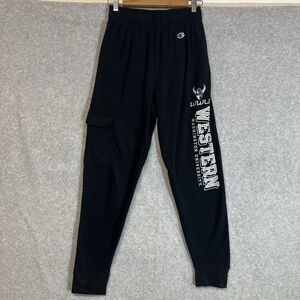Champion Joggers S Black Western Washington University Viking Logo Cargo Pants